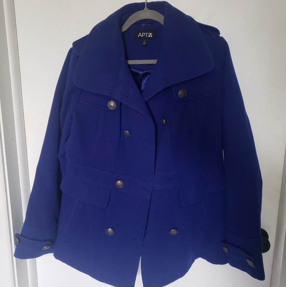 Apt. 9 Blue Peacoat with Buttons